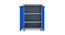 Peter Plastic Storage Cabinet Blue & Grey (Blue & Grey) by Urban Ladder - Design 1 Side View - 591483