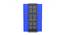 Jack Plastic Storage Cabinet Blue & Grey (Blue & Grey) by Urban Ladder - Design 1 Side View - 591490