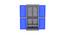 Mason Plastic Storage Cabinet Blue & Grey (Blue & Grey) by Urban Ladder - Design 1 Side View - 591494