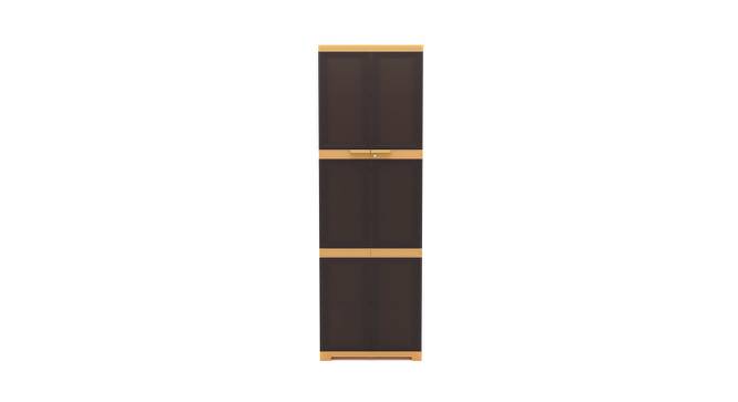 Lucas Plastic Storage Cabinet Weather Brown & Biscuit (Weather Brown & Biscuit) by Urban Ladder - Front View Design 1 - 591505