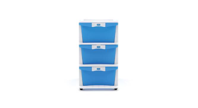 Julian Chest of Drawers - Blue & Cream (Blue) by Urban Ladder - Front View Design 1 - 591514