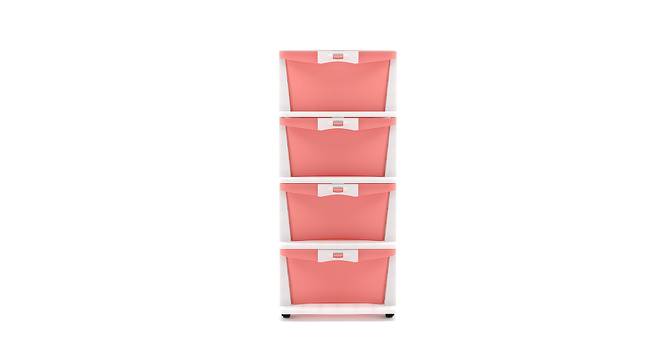 Jayden Chest of Drawers - Pink & Cream (Pink) by Urban Ladder - Front View Design 1 - 591518