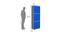 Jack Plastic Storage Cabinet Blue & Grey (Blue & Grey) by Urban Ladder - Design 1 Dimension - 591548