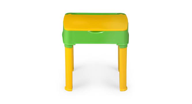 Apple Plastic Study Table - Yellow & Green (Multicolor) by Urban Ladder - Cross View Design 1 - 591556
