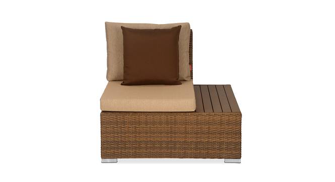 Rover 1 Seater Outdoor Sofa with Left Arm in Brown Colour (Brown) by Urban Ladder - Front View Design 1 - 591600