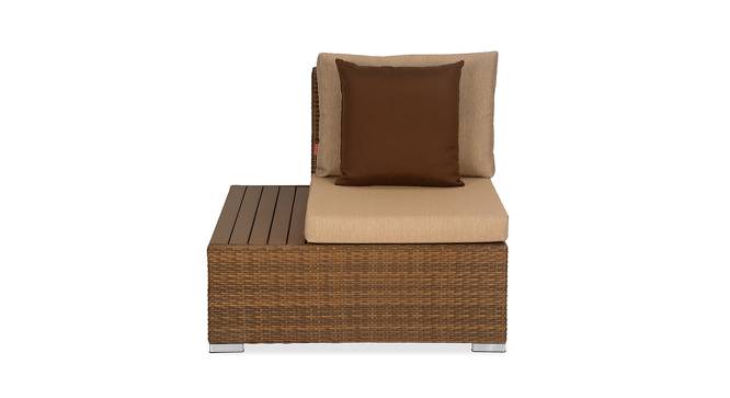 Rover 1 Seater Outdoor Sofa with Right Arm in Brown Colour (Brown) by Urban Ladder - Front View Design 1 - 591601