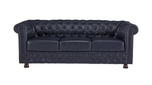 Elton Leatherette Sofa (Blue - Indigo Blue)