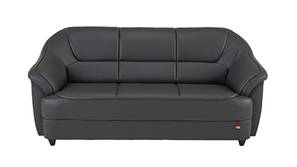Berry Leatherette Sofa (Grey - Graphite Grey)