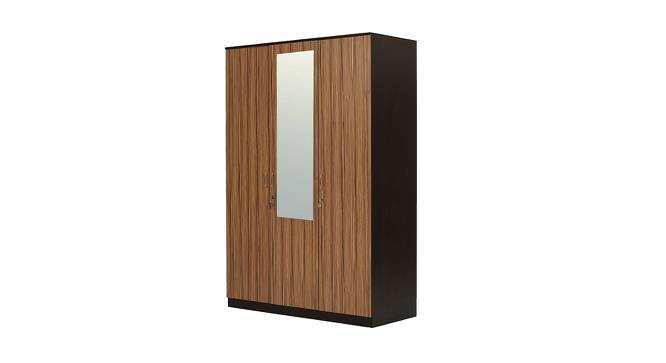 Terence 3 Door Engineered Wood Wardrobe - Wenge Natural Ebony (Melamine Finish) by Urban Ladder - Cross View Design 1 - 593759