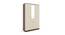 Mozart 3 Door Engineered Wood Wardrobe - Walnut White (Melamine Finish) by Urban Ladder - Cross View Design 1 - 593760