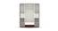 Tristar 4 Door Engineered Wood Wardrobe - Brown White (Melamine Finish) by Urban Ladder - Design 1 Side View - 593766