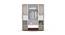 Tristar 4 Door Engineered Wood Wardrobe - Brown White (Melamine Finish) by Urban Ladder - Rear View Design 1 - 593774