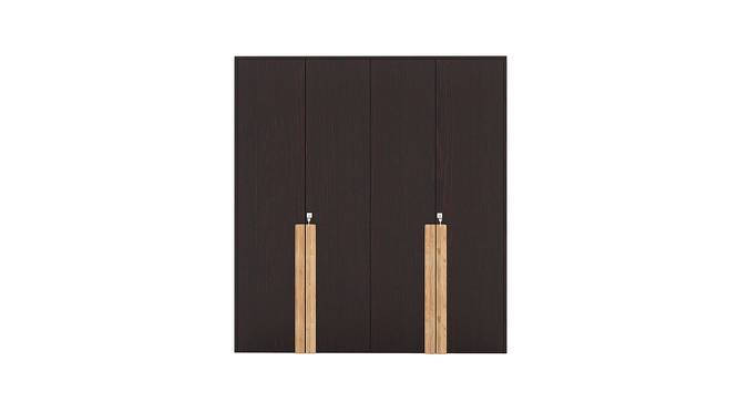 Crysta 4 Door Engineered Wood Wardrobe - Wenge Natural Ebony (Melamine Finish) by Urban Ladder - Front View Design 1 - 593794