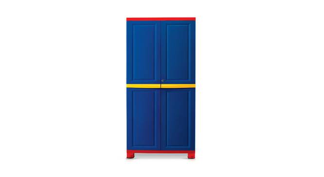 Mark Plastic Storage Cabinet Blue & Red (Blue & Red) by Urban Ladder - Front View Design 1 - 593795
