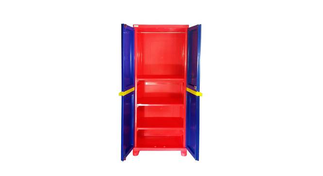 Mark Plastic Storage Cabinet Blue & Red (Blue & Red) by Urban Ladder - Cross View Design 1 - 593798