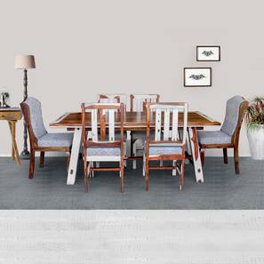 Artois solid wood 6 seater dining table with 6 chairs  lp