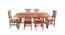 Gemma Solid Wood 6 Seater Dining Table with 6 Chairs (Teak Finish, Teak) by Urban Ladder - Front View Design 1 - 593891
