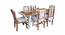 Artois Solid Wood 6 Seater Dining Table with 6 Chairs (Teak & Off White, Teak & Off White Finish) by Urban Ladder - Design 1 Side View - 593893