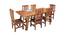 Gemma Solid Wood 6 Seater Dining Table with 6 Chairs (Teak Finish, Teak) by Urban Ladder - Design 1 Side View - 593894