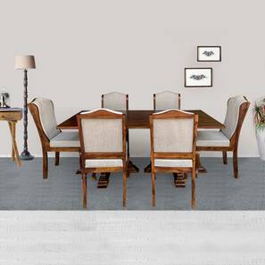 Eden solid wood 6 seater dining table with 6 chairs  lp