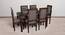 Hamilton Solid Wood 6 Seater Dining Table with 6 Chairs (Walnut Finish, Walnut) by Urban Ladder - Front View Design 1 - 594039