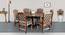 Loft Solid Wood 6 Seater Dining Table with 6 Chairs (Teak & Grey, Teak & Grey Finish) by Urban Ladder - Front View Design 1 - 594093