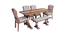Traci Solid Wood 6 Seater Dining Table with 4 Chairs & 1 Bench (Teak Finish, Teak) by Urban Ladder - Ground View Design 1 - 594277