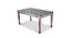 Vaclay Solid Wood 6 Seater Dining Table with 6 Chairs (Grey, Grey Finish) by Urban Ladder - Rear View Design 1 - 594284
