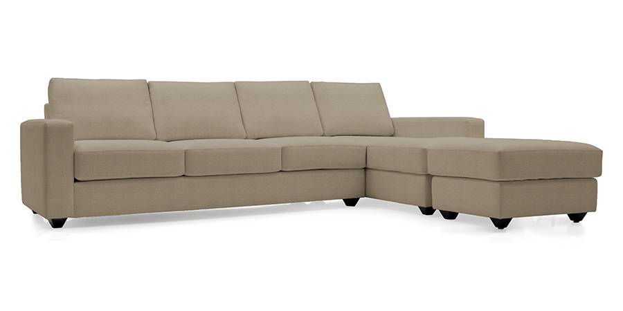 Apollo Sectional Leatherette Sofa (Cappuccino) (Cappuccino, Leatherette Sofa Material, Regular Sofa Size, Sectional Sofa Type) by Urban Ladder