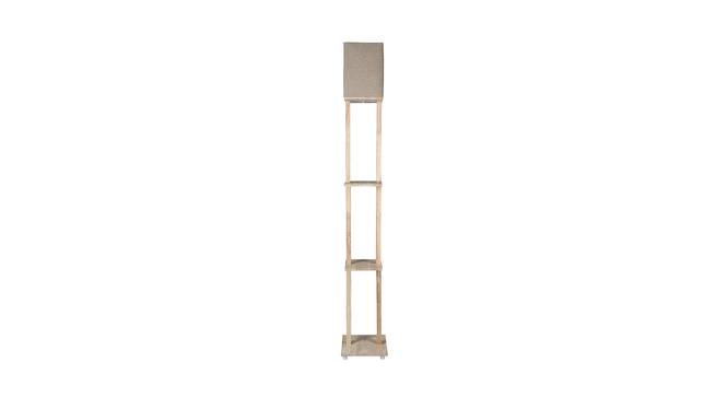 Kimberly Beige Cotton Shade Floor Lamp With Beige Solid Wood Base (Beige) by Urban Ladder - Front View Design 1 - 594647