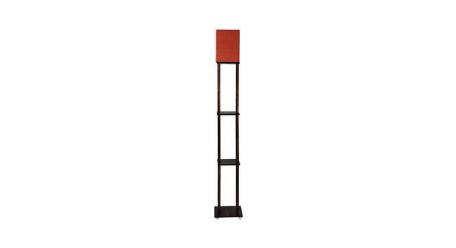 Hope Red Cotton Shade Floor Lamp With Red Solid Wood Base (Red) by Urban Ladder - Front View Design 1 - 594742