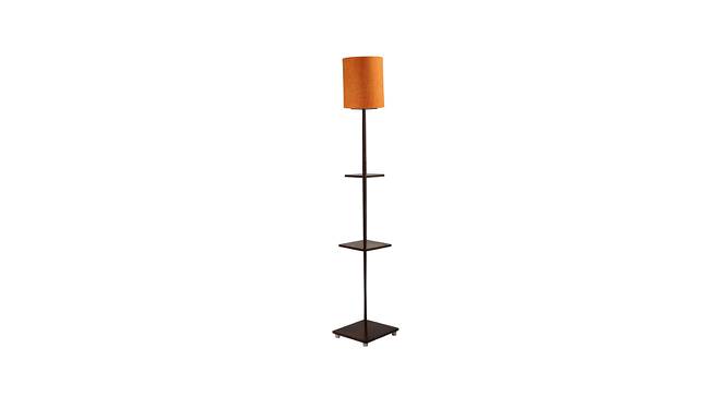 Waylon Orange Cotton Shade Floor Lamp With Orange Engineered Wood Base (Orange) by Urban Ladder - Design 1 Side View - 595079