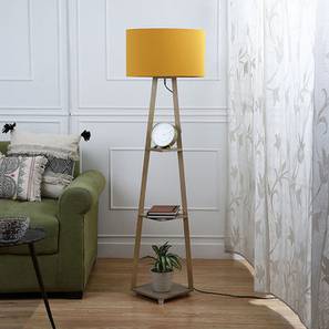 Floor Lamps In New Delhi Design Greyson Yellow Cotton Shade Floor Lamp With Yellow Engineered Wood Base (Yellow)