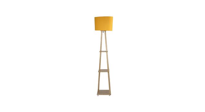 Greyson Yellow Cotton Shade Floor Lamp With Yellow Engineered Wood Base (Yellow) by Urban Ladder - Design 1 Side View - 595582
