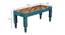 Gastone Solid Wood 6 Seater Dining Table with 4 Chairs (Retro Blue & Teak, Retro Blue & Teak Finish) by Urban Ladder - - 