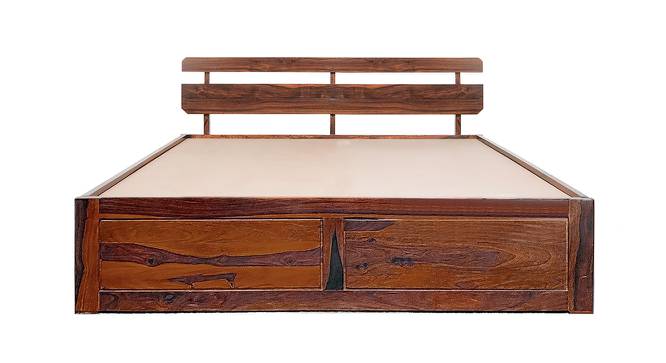 Admire Solid Wood Queen Size Box Storage Bed (Queen Bed Size, HONEY Finish) by Urban Ladder - - 