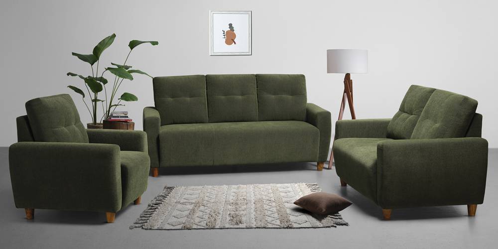 Yolo Fabric Sofa (Avocado Green) by Urban Ladder - - 