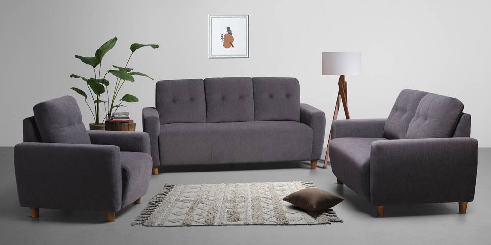 Yolo Fabric Sofa (Sesame Grey) by Urban Ladder - - 