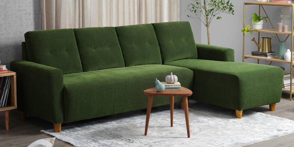Yolo Sectional Fabric Sofa (Avocado Green) by Urban Ladder - - 