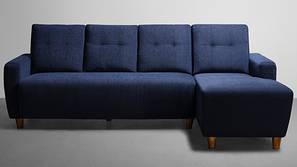 Yolo Sectional Fabric Sofa (Berry Blue)
