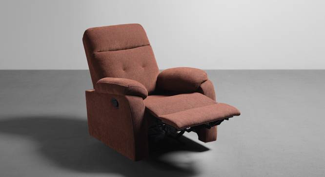 Smith Fabric 3 Seater Manual Recliner in Turkish Brown Colour (Three Seater, Turkish Brown) by Urban Ladder - Cross View Design 1 - 595843