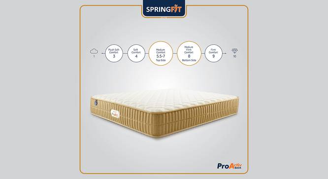 Pro Activ Back Dual Comfort Medium Soft & Hard Ortho Bed Mattress - Double Size (White, 6 in Mattress Thickness (in Inches), 75 x 48 in Mattress Size, Double Mattress Type) by Urban Ladder - Front View Design 1 - 599460