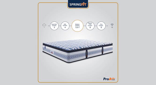 Pro Activ Flow Orthopedic Memory Foam Medium Soft Pocket Spring Hotel Comfort Bed Mattress - Queen Size (Blue, Queen Mattress Type, 6 in Mattress Thickness (in Inches), 75 x 66 in Mattress Size) by Urban Ladder - Front View Design 1 - 599728
