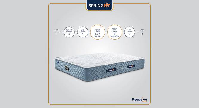Reactive Dual Orthopedic Spine Support Reversible Dual Comfort Medium Soft & Hard Bed Mattress - King Size (Grey, King Mattress Type, 78 x 72 in (Standard) Mattress Size, 8 in Mattress Thickness (in Inches)) by Urban Ladder - Front View Design 1 - 599981