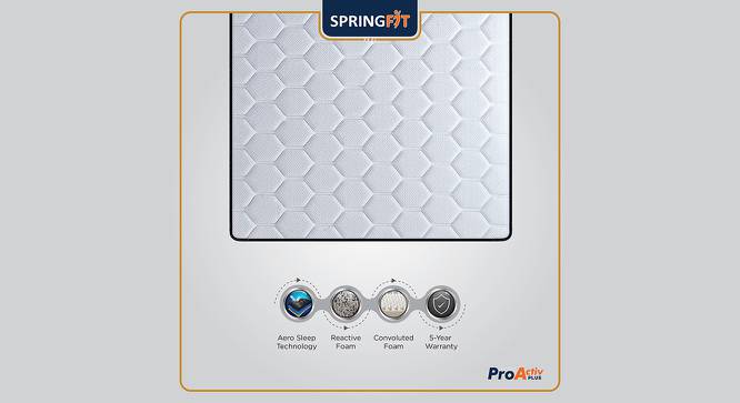 Pro Activ Plus Orthopedic Memory Foam Back Support Medium Soft Luxury Bed Mattress - Single Size (White, Single Mattress Type, 75 x 36 in Mattress Size, 5 in Mattress Thickness (in Inches)) by Urban Ladder - Cross View Design 1 - 600143