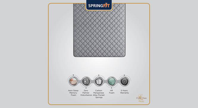 Club Class Petals Eurotop Model Orthopedic Memory Foam Back Support Luxury Bed Mattress - King Size (Grey, King Mattress Type, 6 in Mattress Thickness (in Inches), 72 x 72 in Mattress Size) by Urban Ladder - Cross View Design 1 - 600294