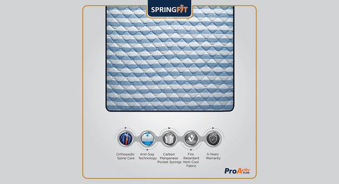 Pro Activ Flow Ortho Memory Foam Medium Soft Pocket Springs Hotel Comfort Bed Mattress - Double Size (Blue, 10 in Mattress Thickness (in Inches), 72 x 48 in Mattress Size, Double Mattress Type) by Urban Ladder - Cross View Design 1 - 600424