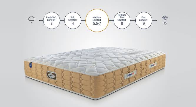 Reactive Ortho Memory Foam Spine Support Luxury Bed Mattress - Queen Size (Grey, Queen Mattress Type, 78 x 60 in (Standard) Mattress Size, 8 in Mattress Thickness (in Inches)) by Urban Ladder - Cross View Design 1 - 600587
