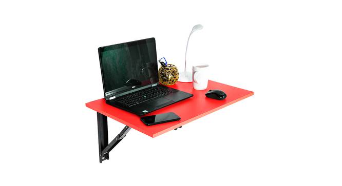 Ralph Wall mounted Solid Wood Study Table in Red Finish (Red) by Urban Ladder - Front View Design 1 - 603952