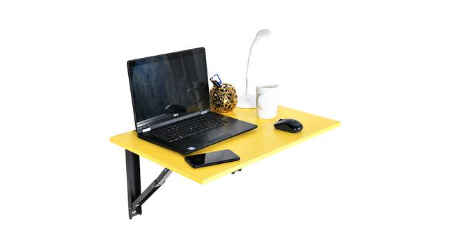 Ralph Wall mounted Solid Wood Study Table in Yellow Finish (Yellow) by Urban Ladder - Front View Design 1 - 603953